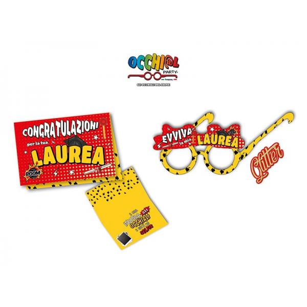 G-BIGL.AUGURI 11,4X17,2CM LAUREA OCCH.