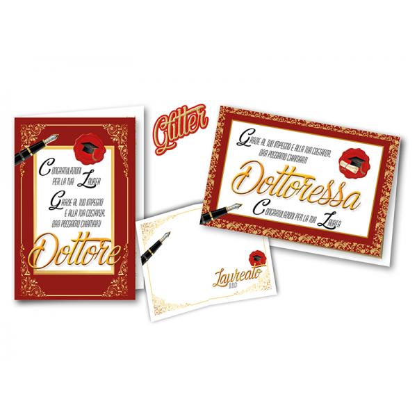 S-KIT12B.AUGURI LAUREA GLITTER 3006-3007