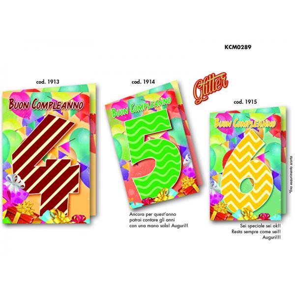 S-KIT12B.AUGURI COMPL.C/GLITT.1913/14/15