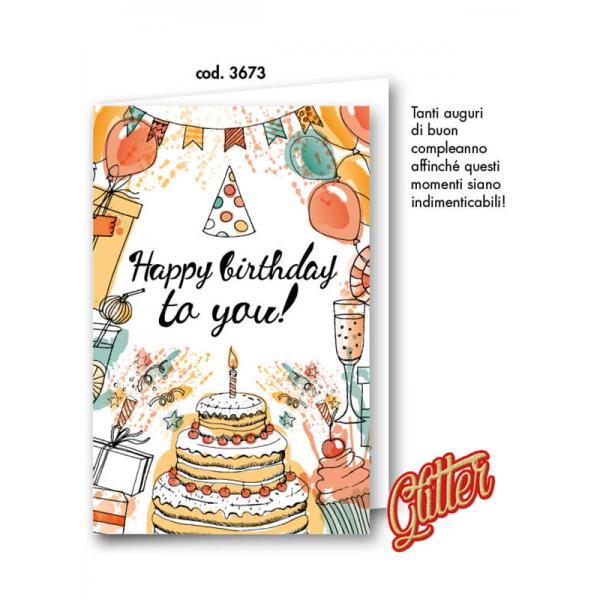 S-BIGL.AUGURI 11,4X17,2CM COMPL.GLITT.