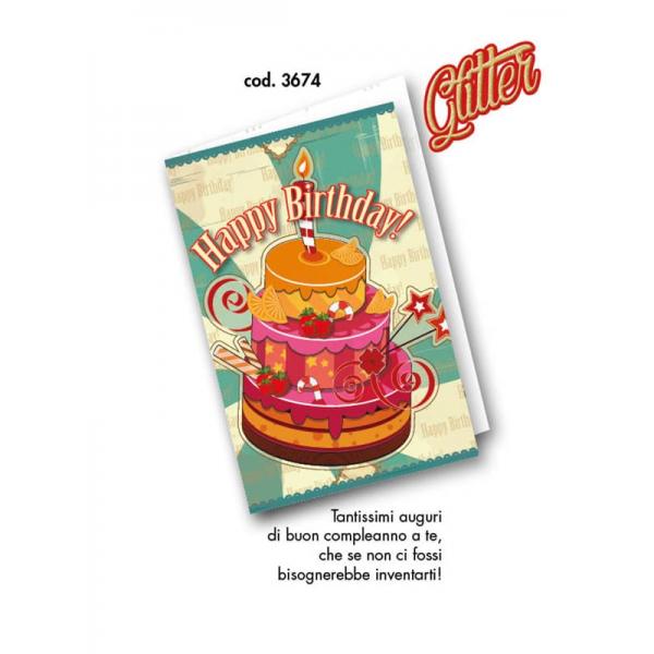 S-BIGL.AUGURI 11,4X17,2CM COMPL.GLITT.