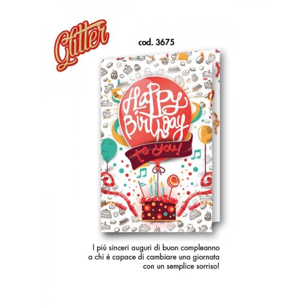 S-BIGL.AUGURI 11,4X17,2CM COMPL.GLITT.