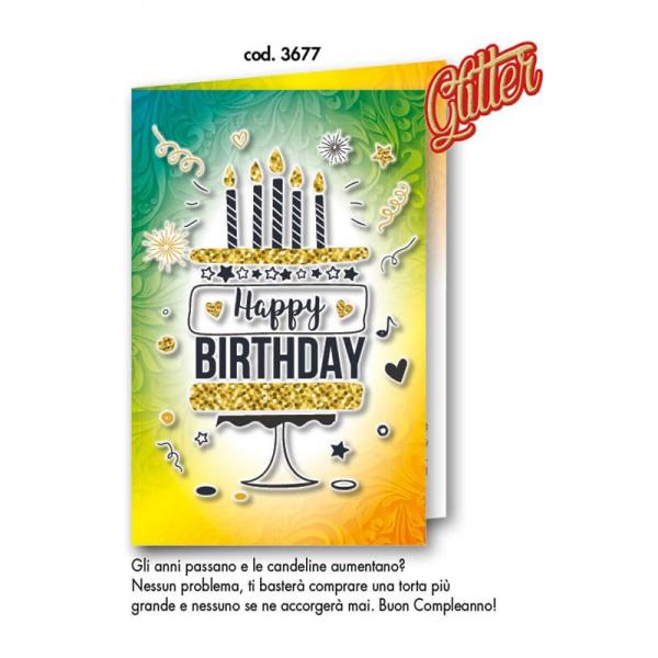 S-BIGL.AUGURI 11,4X17,2CM COMPL.GLITT.