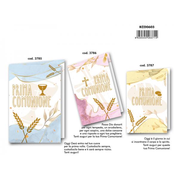 B-KIT12 BIGL.AUGURI COMUNIONE3785-86-87