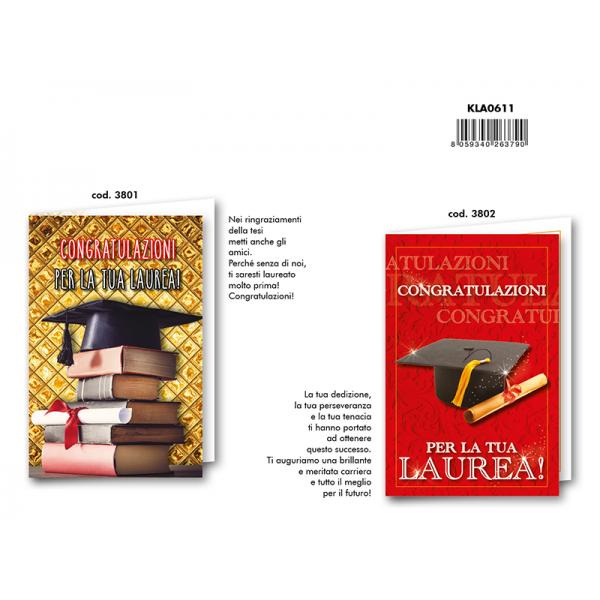 B-KIT12 BIGL.AUGURI LAUREA3801-02