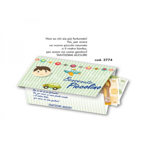 C-BIGL.AUGURI 11,4X7,2CM NASCITA PSOLDI