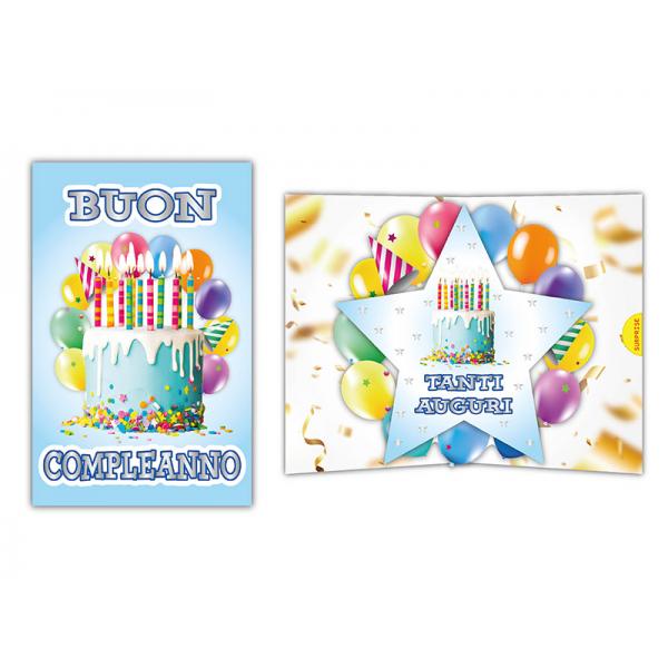 BIGL. AUGURI POPSURP TORTA BLU