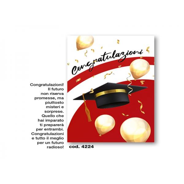 B-BIGL.AUGURI LAUREA 11,5X17,2CM