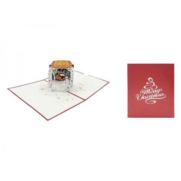 BIGL.ORIGAMI NATALE PAESAGGIO C/NEVE