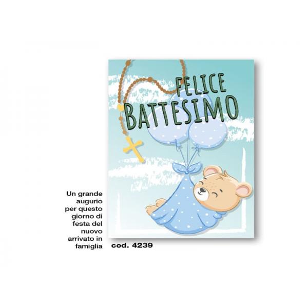 B-BIGLIETTO AUGURI BATT. 11,4X17,2CM