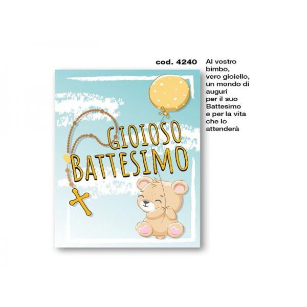 B-BIGLIETTO AUGURI BATT. 11,4X17,2CM