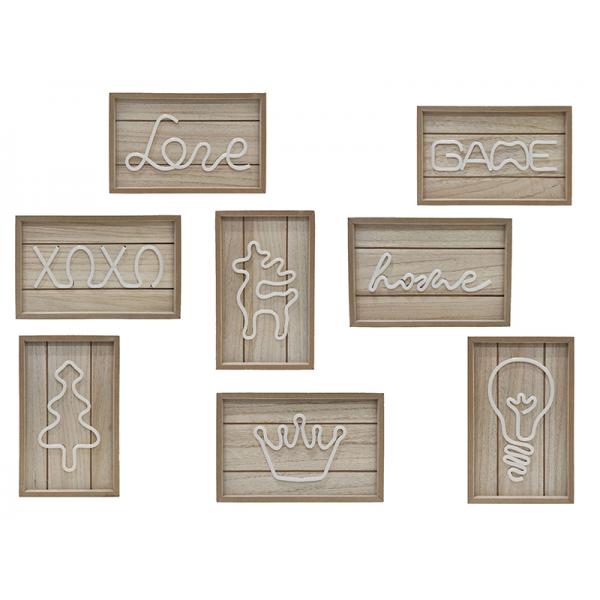 KIT 8 WOOD NEON LAMP NQO BAT+USB-XX DISPONIBILE DA LUGLIO