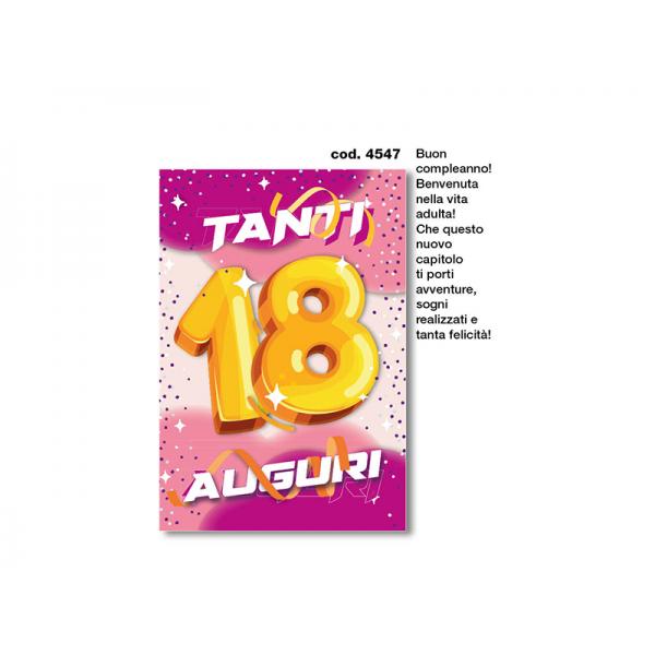 B-BIGL.AUGURI COMPLEANNO 18 ANNI