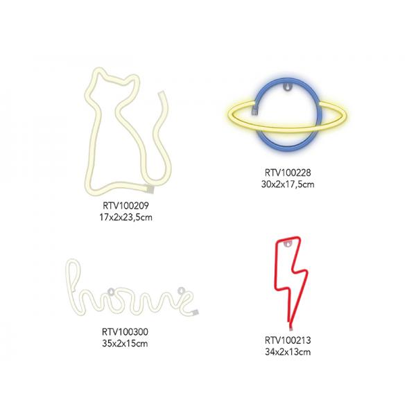 KIT 10 WALL NEON LED LAMP BAT+USB-XX