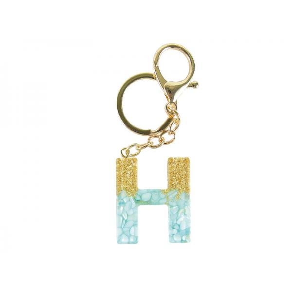 PORTACHIAVI RESINA LETTERA H