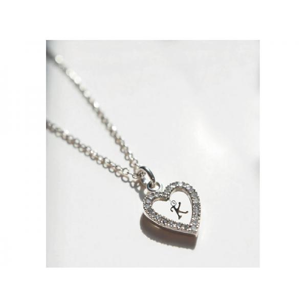 COLLANA CUORE-LETTERA K