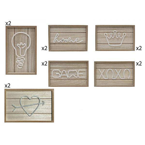 KIT 12 WOOD NEON LAMP NQO BAT+USB-XX