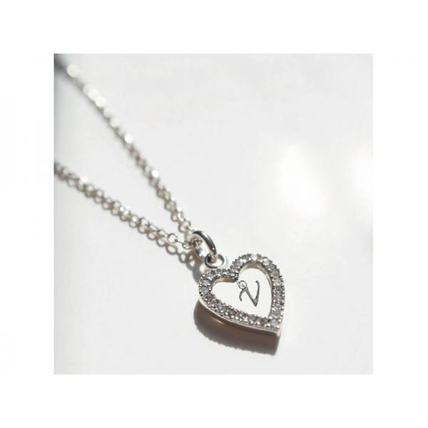 COLLANA CUORE-LETTERA V