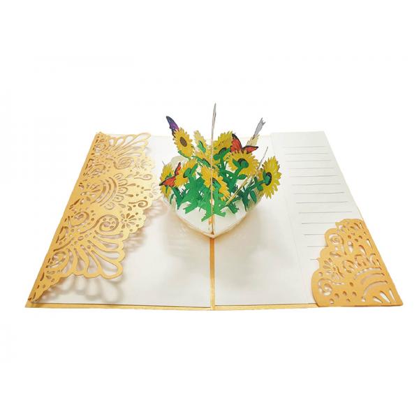 BIGL.AUGURI ORIGAMI LUX CESTO GIRASOLI