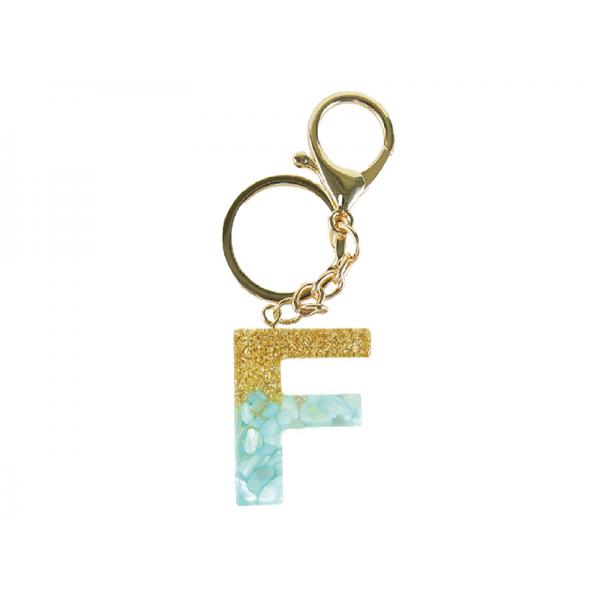 PORTACHIAVI RESINA LETTERA F